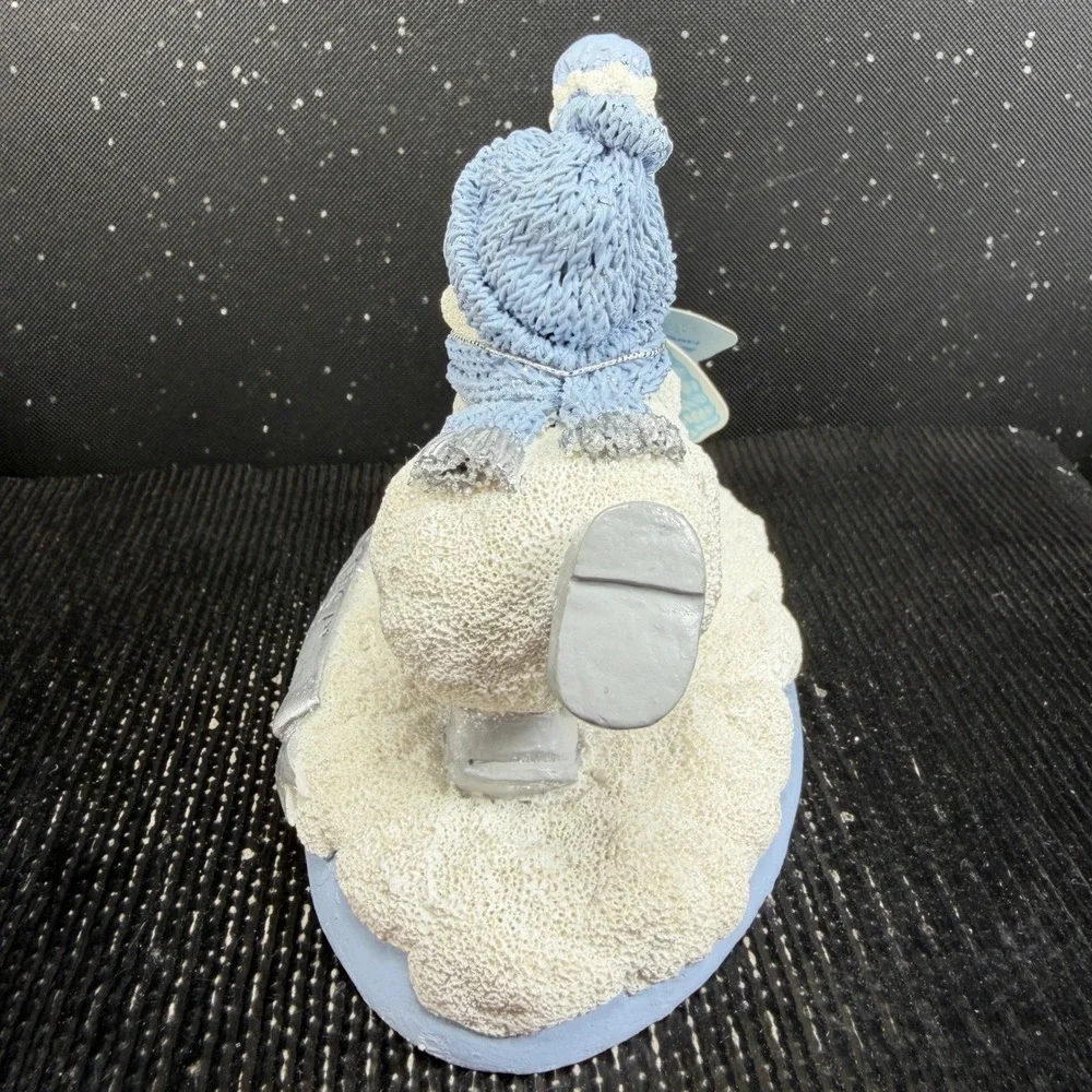 Snow Buddies Oops Snowman Ice Skating Figurine Encore Group Blue White 4in